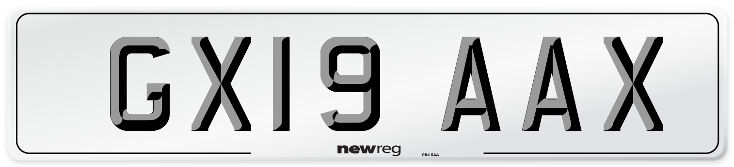 GX19 AAX Number Plate from New Reg